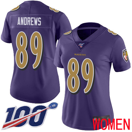 Baltimore Ravens Limited Purple Women Mark Andrews Jersey NFL Football #89 100th Season Rush Vapor Untouchable->women nfl jersey->Women Jersey
